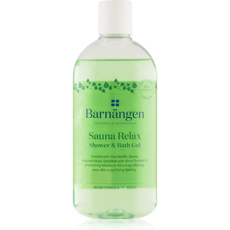 Barnängen Sauna Relax Dusch- und Badgel, 400 ml, feuchtigkeitsspendend für sanfte Reinigung