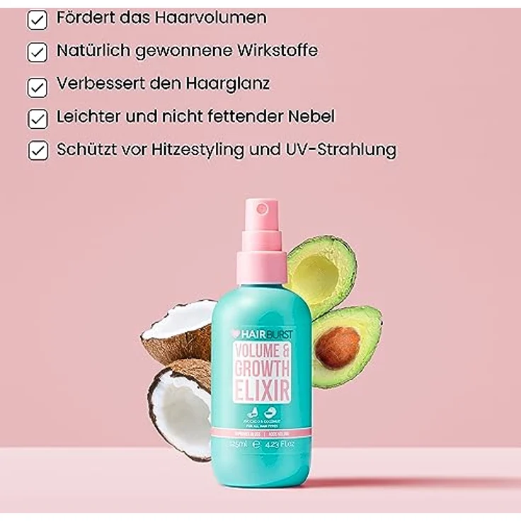 Hairburst Volume & Growth Elixir, Volumenspray für Haarwachstum und Wurzelschutz, 125 ml – Bild 2