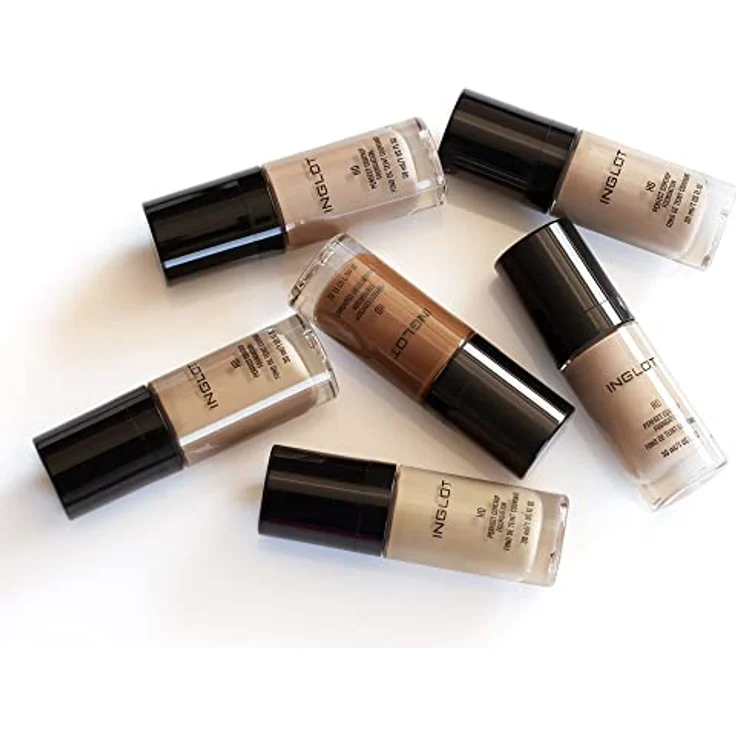 Inglot HD Perfect Coverup Foundation, hochdeckende Foundation mit HD Pigmenten, hypoallergen, 30 ml, mit weißem Trüffelextrakt – Bild 4