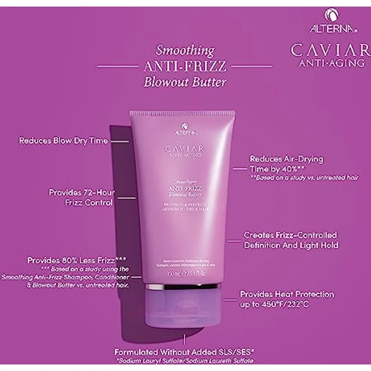 Alterna Caviar Anti-Frizz Smoothing Blowout Butter 150 ml für Krauses Haar, Widerspenstiges Haar geeignet – Bild 2