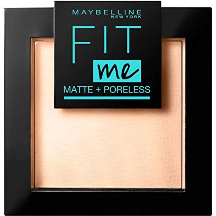 Maybelline Fit Me Powder Puder 9 g, Nr. 120 Classic Ivory, mattierendes Puder mit lichtdurchlässiger Basis und Schwämmchen für makellosen Auftrag – Bild 1