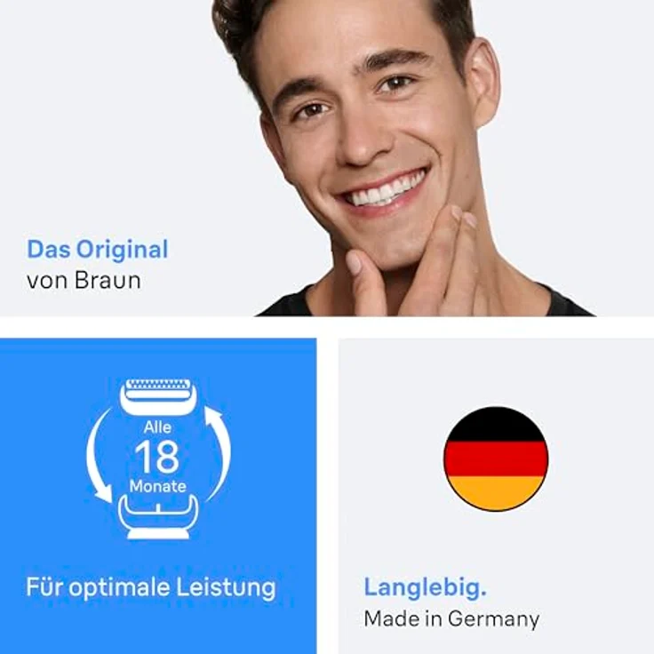 Braun Zubehör Combipack 32B, Scherkopf und Schneidsatz für Series 3+ und ProSkin Rasierer, Hautfreundlich und präzise Rasur – Bild 4
