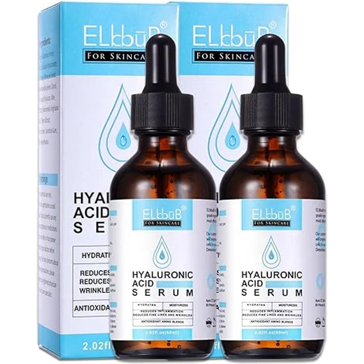 P-Beauty Cosmetic Accessories Gesichtsserum mit Hyaluronsäure, Bio & Vegan, 60ml, intensiv feuchtigkeitsspendend, für alle Hauttypen – Bild 1