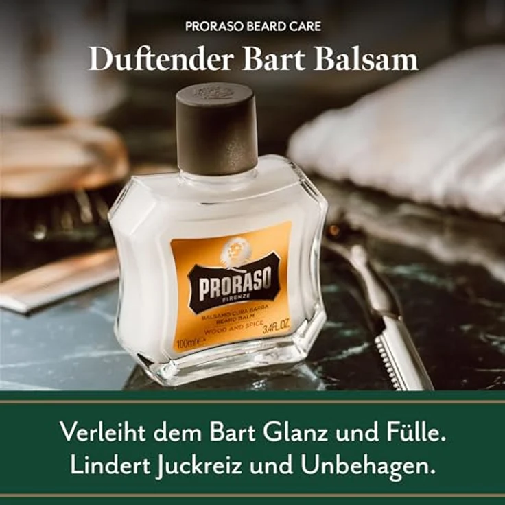 Proraso Bart Balsam Wood and Spice Bartpflege für Herren mit ätherischen Ölen 100 ml, für Geschmeidigkeit und Kämmbarkeit, mit ätherischen Ölen, Reduziert Juckreiz – Bild 3