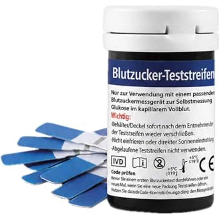 IEA Medical Blutzucker-Teststreifen für AC-309, 50-tlg., klinisch verifiziert, für Diabetes- und Glukoseüberwachung