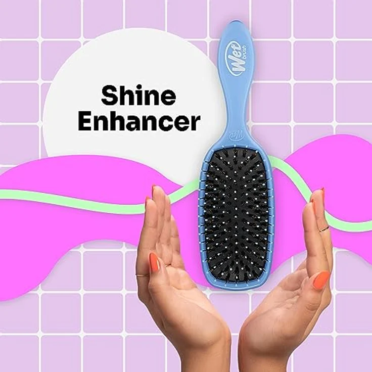 Wet Brush Shine Enhancer Paddle Brush, Sky - Hair Detangler Brush with Ultra Soft Bristles, Infused With Natural Argan Oil, Shiny Detangle & Smooth Hair, Wet or Dry, For All Hair Types – Bild 3