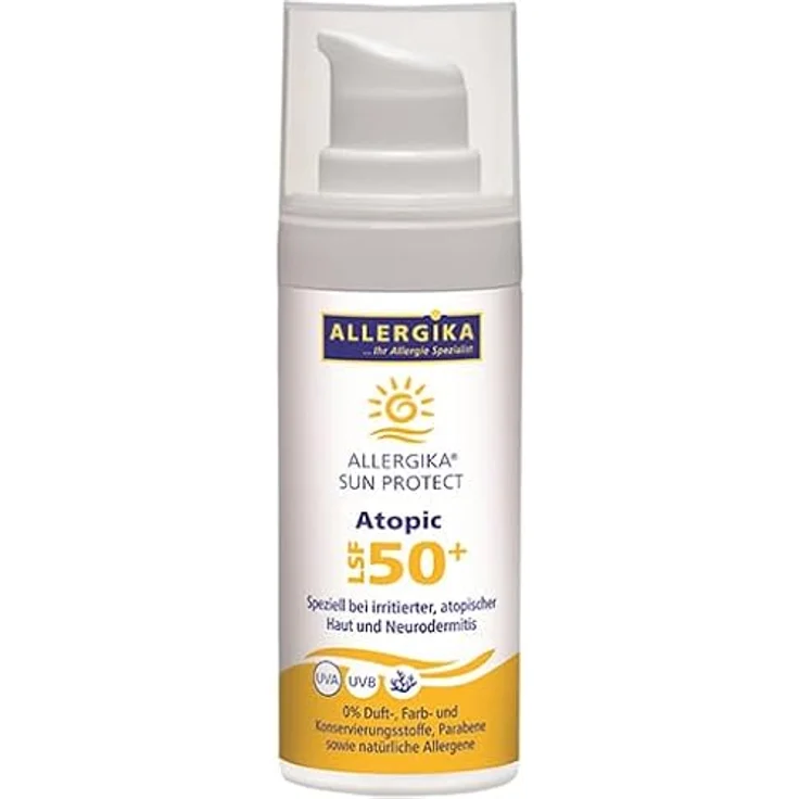 Allergika SUN Protect Atopic Creme LSF 50+, Hochwirksamer UV-Schutz für empfindliche und Neurodermitis-hornhaut, 50 ml – Bild 2