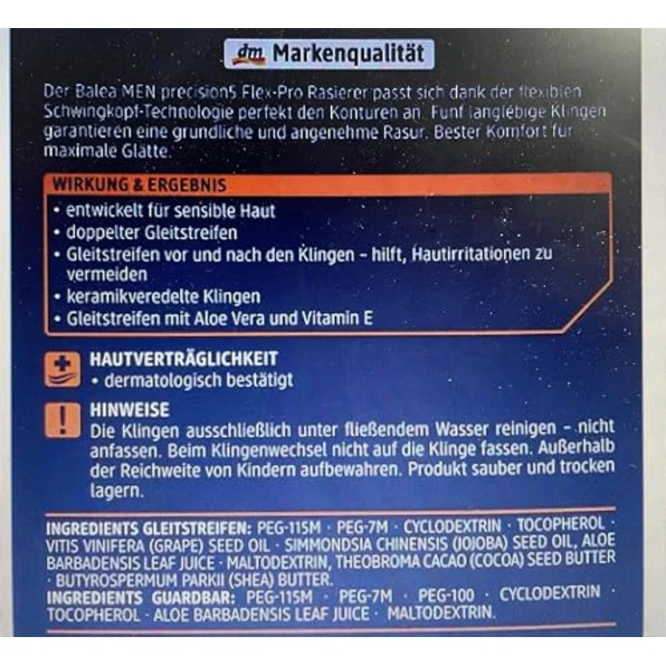 Balea Men Rasierer Precision 5 Flex-Pro – Bild 3