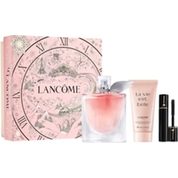 LANCÔME La vie est belle 100 ml EdP Set, Duftset mit Bodylotion 50 ml, EdP 10 ml und Hypnôse Mini Mascara