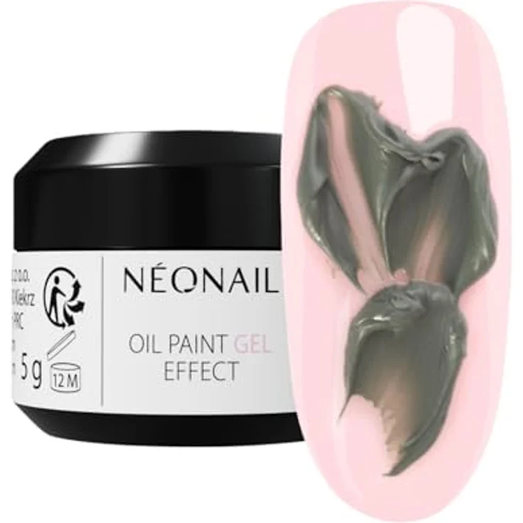 NEONAIL Unwritten Canvas Oil Paint Gel Effect Kunstnägel, gräuliches Grün mit mattem Finish, 5 g – Bild 1