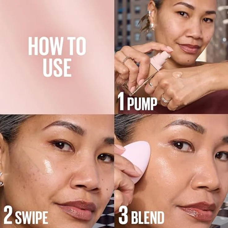 MAYBELLINE NEW YORK Lifter Plump & Glow, aufhellendes Make-up für einen natürlichen Look, Farbton 117, 30 ml, mit Hyaluronsäure und Niacinamid – Bild 7