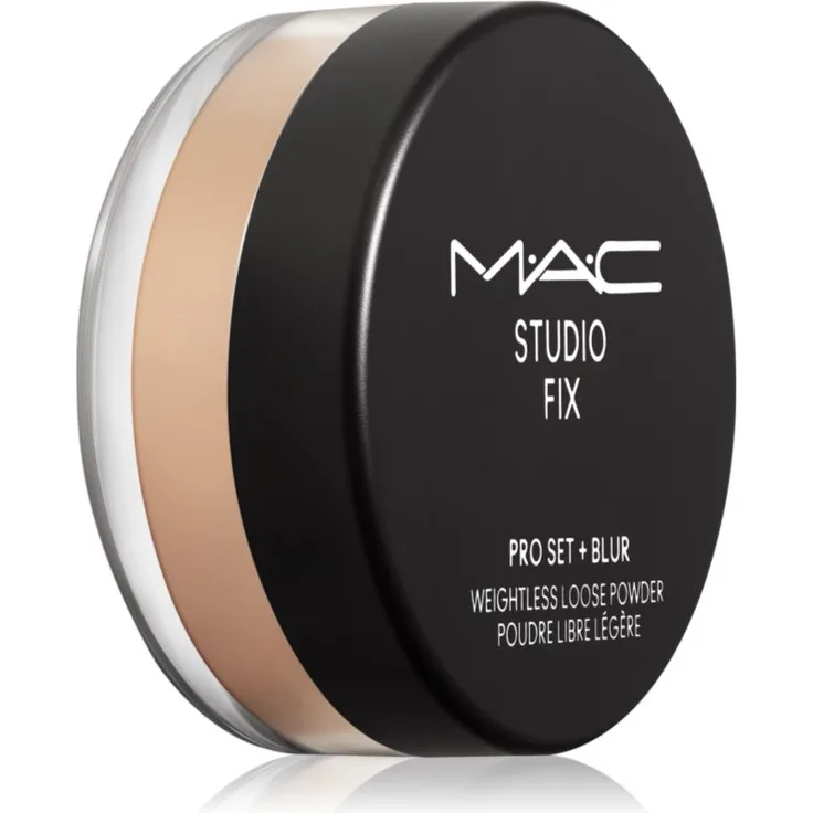 MAC Cosmetics Studio Fix Pro Set + Blur Weightless Loose Powder, mattierender Puder zum Fixieren, Farbton Medium Deep, 6,5 g