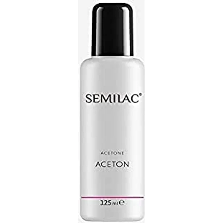 Semilac Remover Acetone Nagellackentferner 125 ml Für Hybridlack UV LED Nagellack Reiniger für Maniküree und Pediküre Dermatologisch Getestet – Bild 1