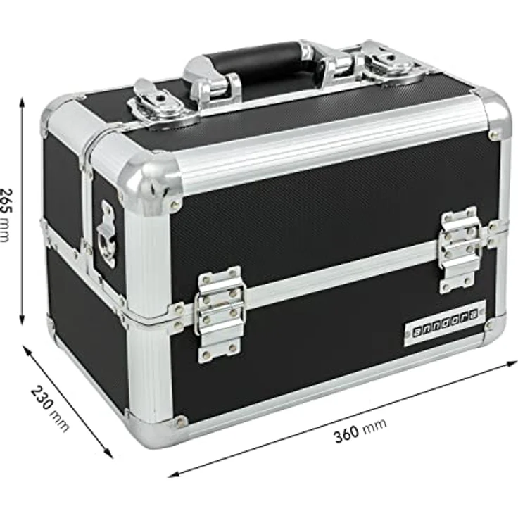 Anndora Beauty Case - Schwarz Silber – Bild 3