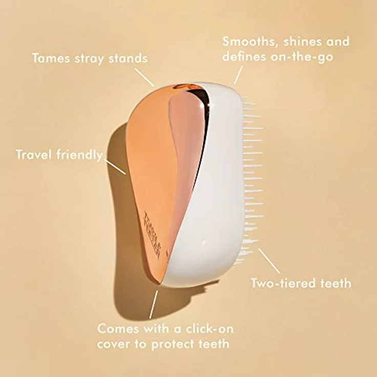 Tangle Teezer Bürste Compact Styler Detangling Hairbrush Rose Gold Cream – Bild 3