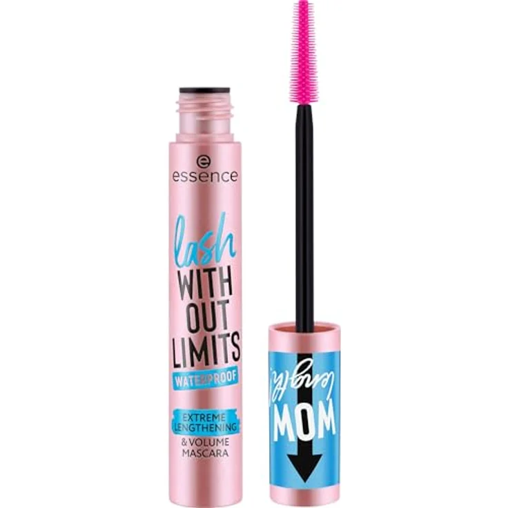 essence lash WITHOUT LIMITS WATERPROOF, Wimpernverlängernde Volumenmascara in 03 Black Waterproof, 13 ml, wasserfest, vegan, ohne Mikroplastik – Bild 1