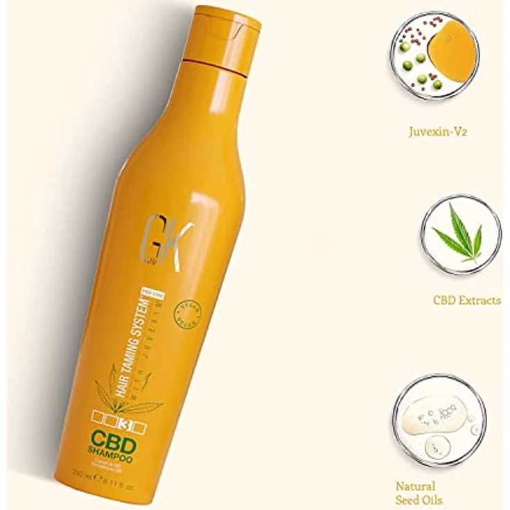 GK Hair CBD Shampoo, intensives, nährendes Shampoo mit CBD, 240 ml, für Damen – Bild 4