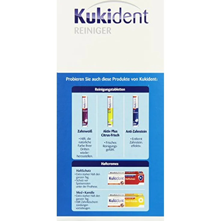 Kukident Aktiv Plus 136er-Pack Gebissreiniger mit Aktiv-Sauerstoff – Bild 3