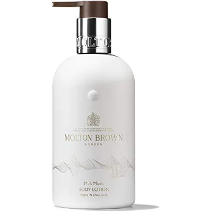 Molton Brown Milk Musk Bodylotion 300 ml - Cremige Moschus- und Milchnoten, goldverzierte Flasche – Bild 1