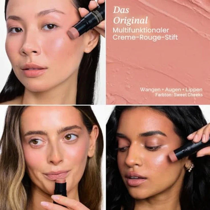 Nudestix Nudies Matte Blush Stick Bare Back, Creme Rouge Stick mit natürlichem Mattes Finish, langanhaltend, vegan – für Wangen, Augen & Lippen, 7g – Bild 3