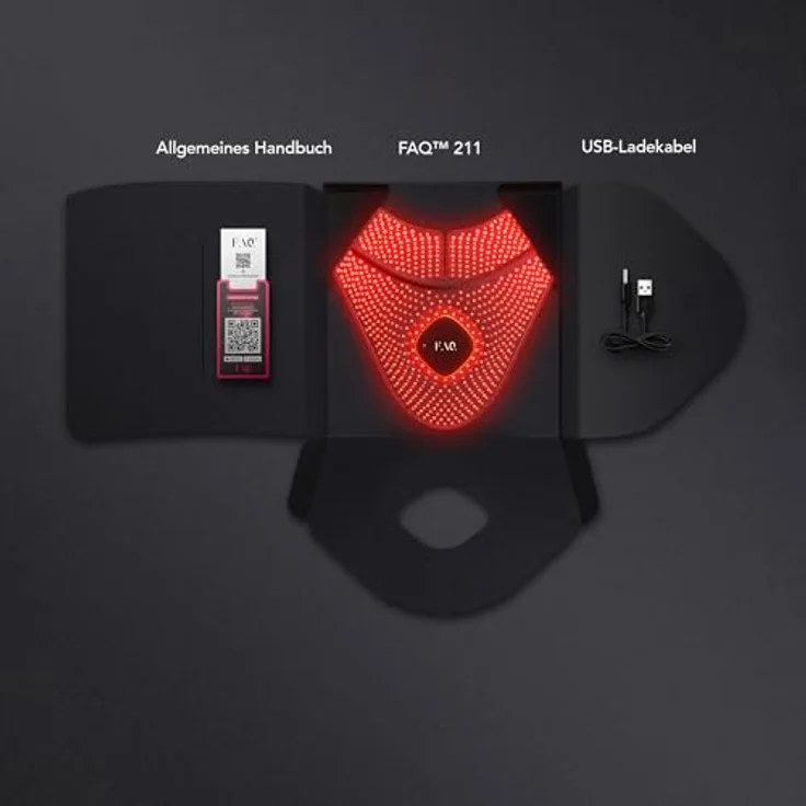 FOREO FAQ™ 211 LED-Maske für Hals und Dekolleté, Hautverjüngung mit rotem Licht, USB-aufladbar – Bild 7