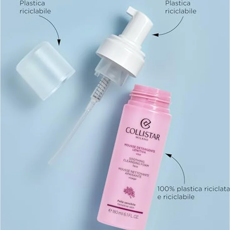 Collistar Beruhigendes Reinigungsmousse Gesicht, 180ml, für empfindliche Haut, sanfte Reinigung ohne Austrocknen, Collistar – Bild 2