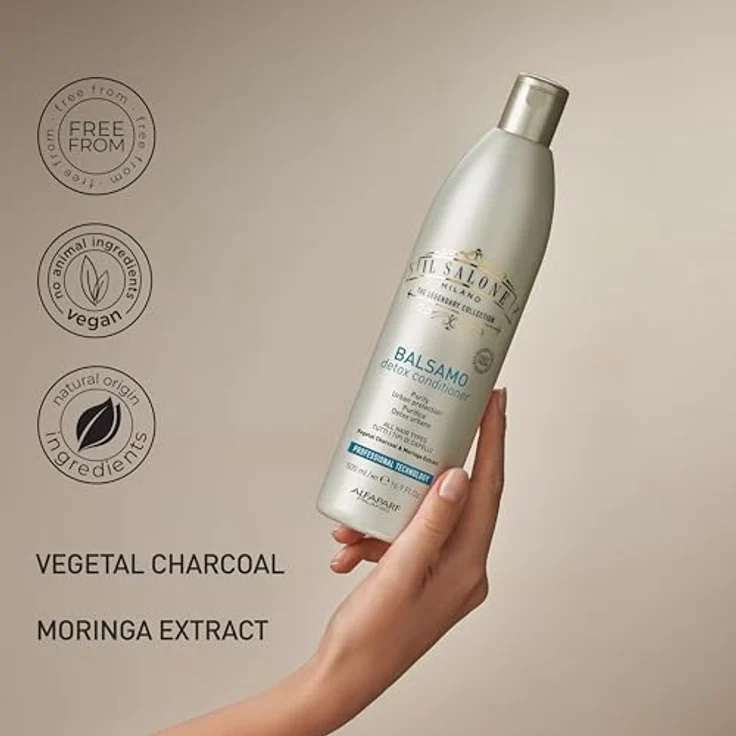 Alfaparf Milano Il Salone Milano Detox, reinigender Detox-Conditioner für alle Haartypen, 500 ml - nährt, pflegt und schützt Haar vor Umwelteinflüssen – Bild 4