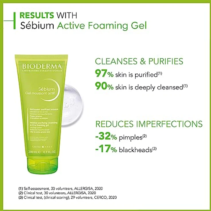 Bioderma Gel Sébium Gel Moussant Actif Nettoyant Purifiant Intense 200 ml – Bild 3