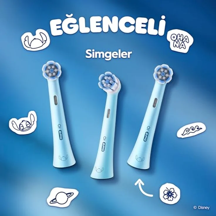 Oral-B iO Kids Disney Stitch Ersatzkopf, 4er Set für Kinderzahnbürsten, sanfte Reinigung mit weichen Borsten, effektive Zahnbelagentfernung – Bild 7