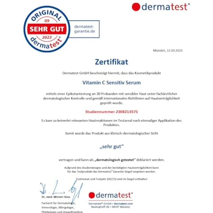 Junglück Vitamin C Sensitiv Serum, 30 ml Gesichtsserum mit 5% Vitamin C und Cica-Extrakt, Weiss – Bild 7