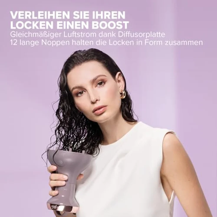 BELLISSIMA Diffon Ceramic & Argan, Diffusor für lockiges Haar mit Arganöl, sanftes Trocknen, Anti-Frizz, 2-fache Spannung – Bild 4