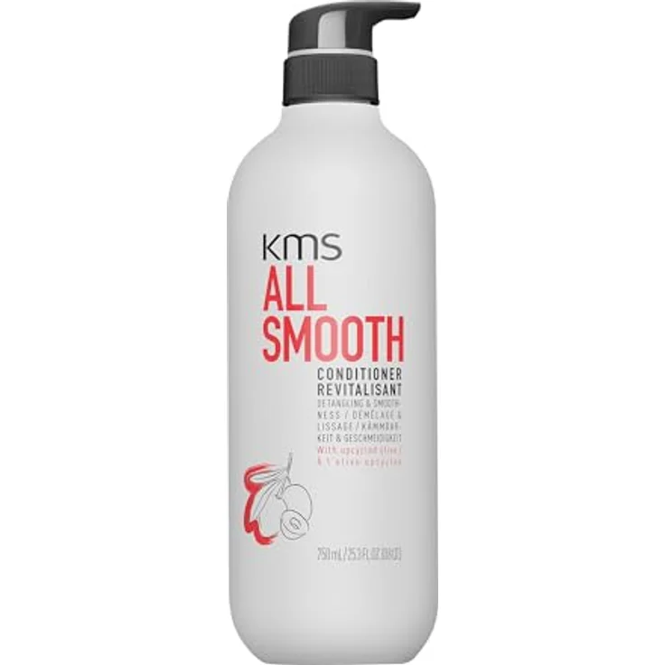KMS ALLSMOOTH Conditioner für kräftiges Haar, 750ml, Anti-Frizz, glättet, vegan, ohne Silikone, mit upgecycelter Olive – Bild 1