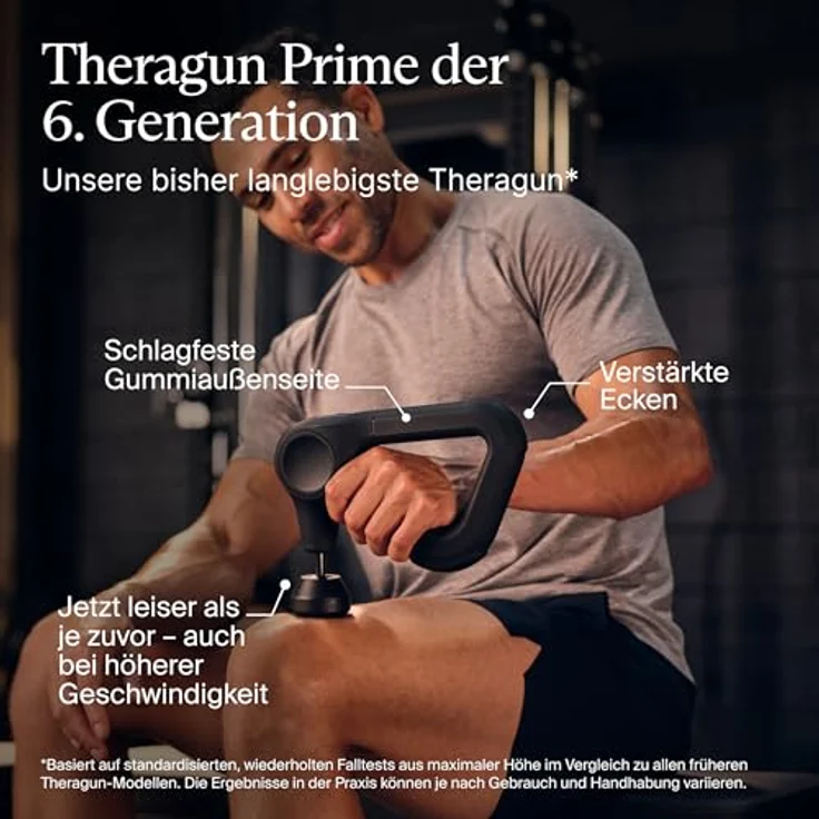 Therabody Theragun Prime (6. Generation), Massagepistole für tiefe, kraftvolle Massage, robustes Design, Bluetooth-Steuerung, inklusive 2 Aufsätzen für vielseitige Anwendung – Bild 2