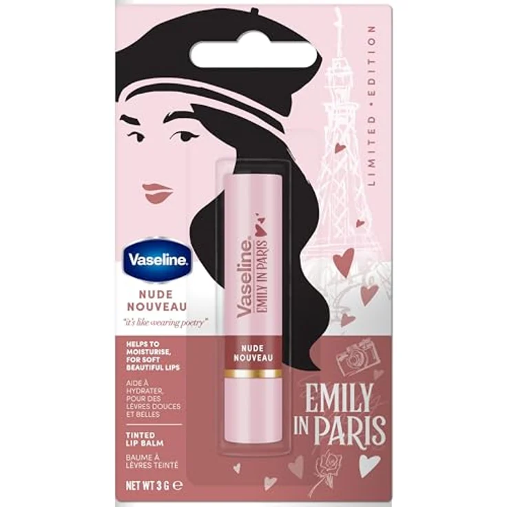 Vaseline LP Lippenbalsam, Emily Nude Nouveau, 3 g, 24H Feuchtigkeitsspendung, 9% Vaseline, natürlicher Hautton – Bild 2