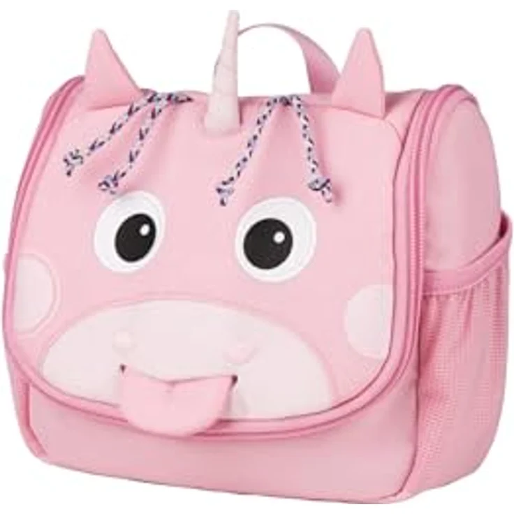 Affenzahn Necessaire Toilettentasche, Pink, 2 l mit gestickten Details, kleinem Haken und recyceltem Material – Bild 4