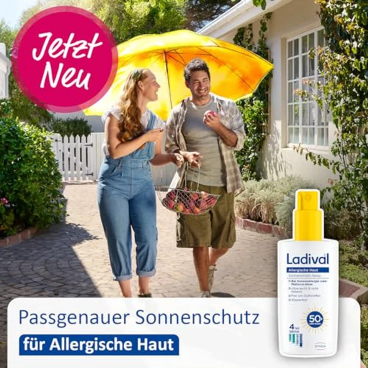 Ladival Sonnenschutz Spray LSF 50+ für allergische Haut, wasserfest, fettfrei, 4-fach Zellschutz, korallenfreundlich, leichte Gel-Formel, 150ml – Bild 3