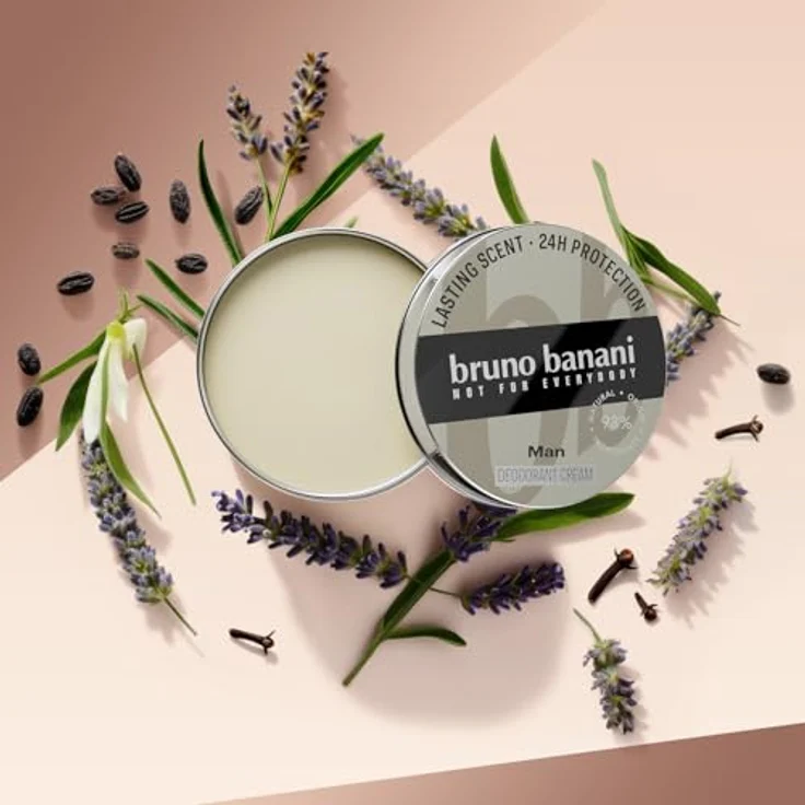 bruno banani Deo Creme Man, 24-Stunden-Creme-Deodorant für Männer, 40ml, mit Duftnoten von Lavendel, Nelken und Tonkabohne – Bild 3