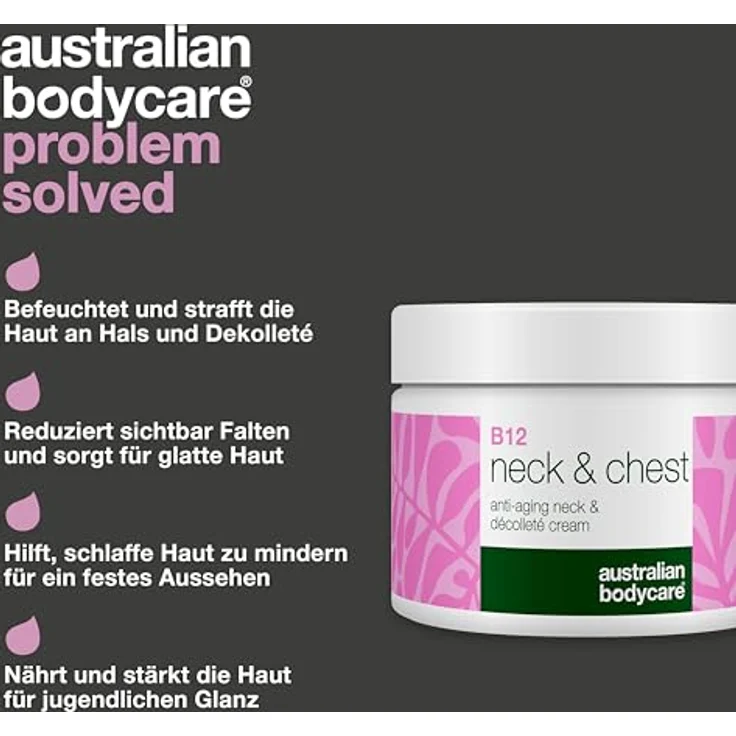 Australian Bodycare B12 Neck Chest Anti-Aging Cream, 50 ml, für straffere und elastischere Haut – Bild 3