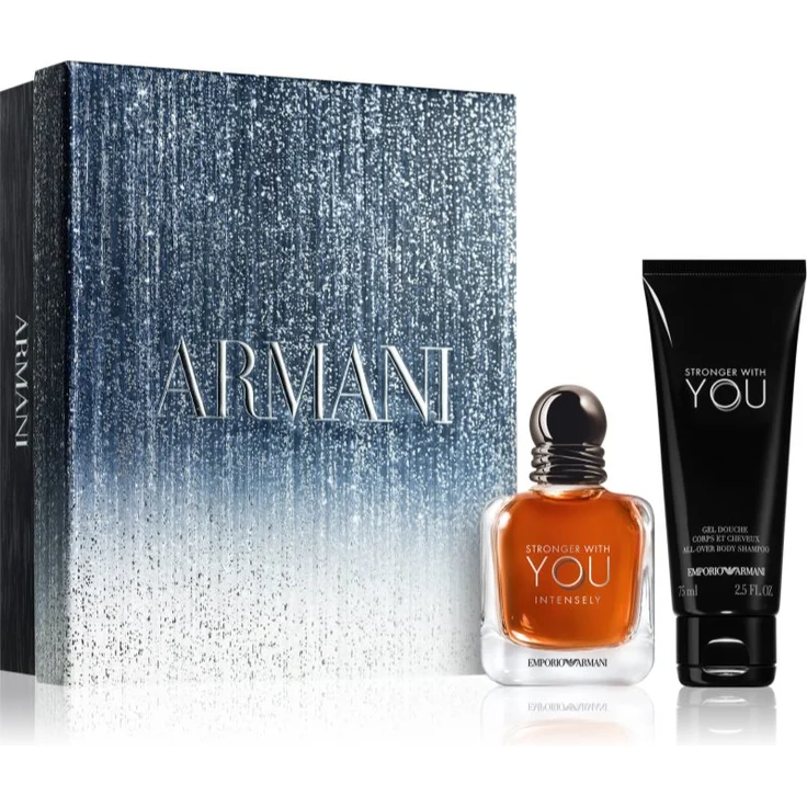 Armani Emporio Stronger With You Intensely Geschenkset, Herren-Duftset mit Eau de Parfum 50 ml und Duschgel 75 ml