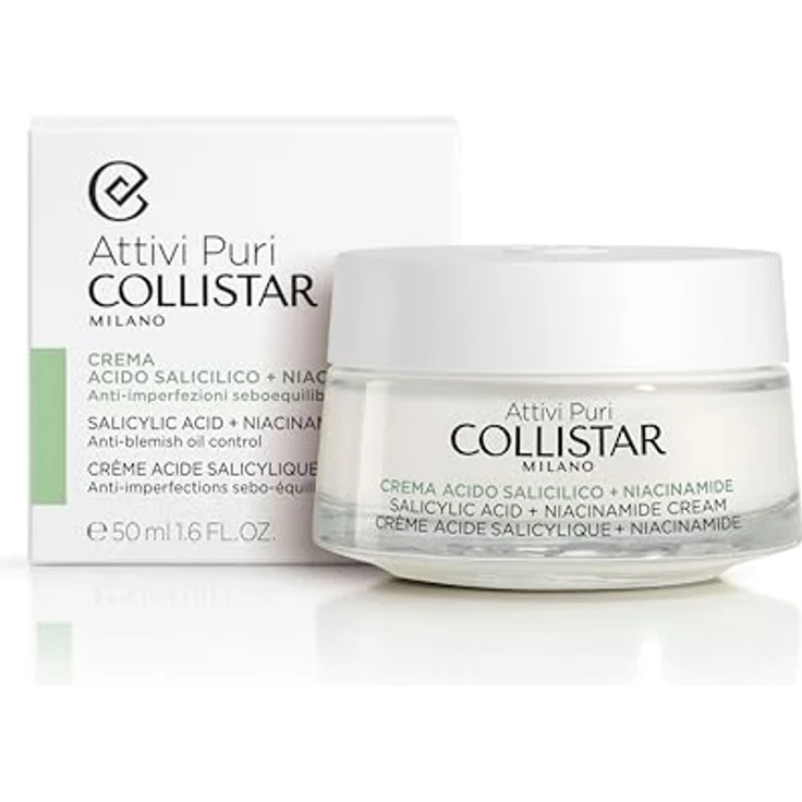 Collistar Aktive reine Gesichtscreme mit Salicylsäure + Niacinamid, Anti-Unvollkommenheit und Talgausgleichend, 50 ml, für alle Hauttypen – Bild 2