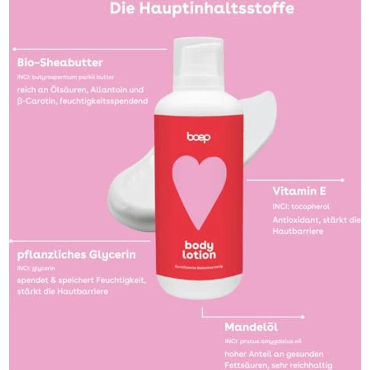 boep Bodylotion, pflegende Körpermilch für sensible, trockene Haut mit Bio-Olivenöl und Calendula, 500ml, vegan, entwickelt von einer Ärztin & Mama – Bild 5