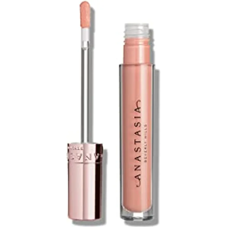 Anastasia Beverly Hills Shimmer Lip Gloss, Lippenpflege mit leichtem Farbauftrag und feuchtigkeitsspendender Formel, warme Nude-Töne, 4,8 ml