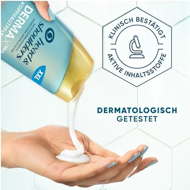 Head & Shoulders DermaXPro Pflegende Feuchtigkeit Shampoo, 500ml, für trockene Kopfhaut mit Kokosmilch und Aloe Vera – Bild 6