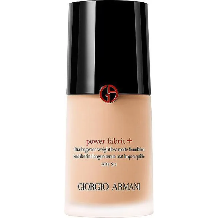 Giorgio Armani Power Fabric + Ultra Longwear Weightless Matte Foundation, 30 ml, Mattes Finish, langanhaltend, Farbe Camel