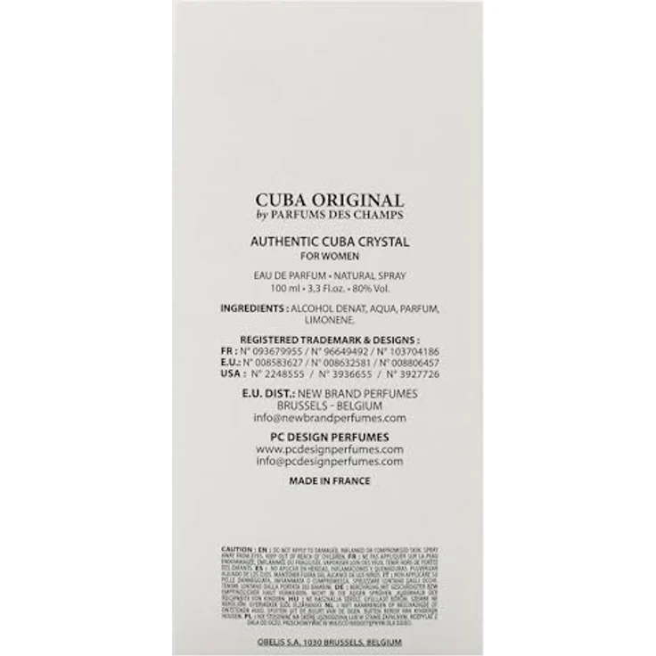 Cuba Authentic Crystal by Cuba for Women, Eau de Parfum, 100 ml - Bezaubernder Damenduft mit langanhaltender Frische, elegantes Flaschendesign – Bild 4