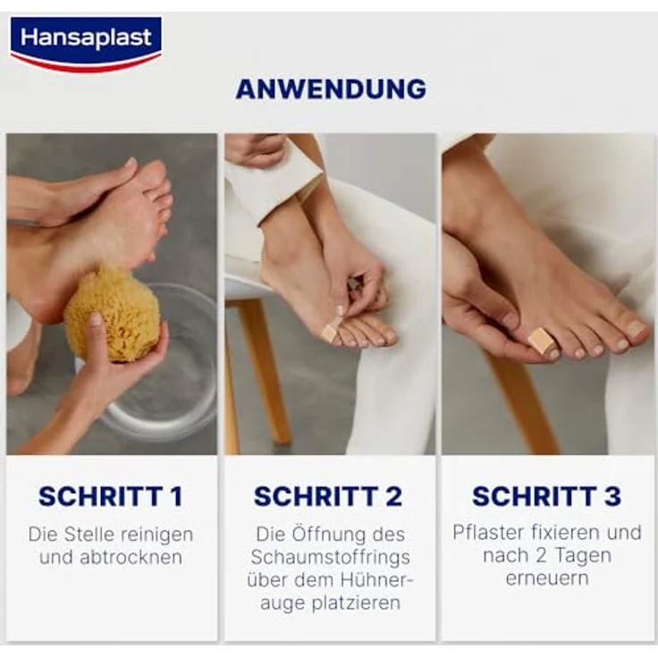Hansaplast Hühneraugen Pflaster 1er Pack (1 x 8 Stück), Heftpflaster zur Entfernung von Hühneraugen, schmerzlindernde Fußpflaster mit sicherem Halt – Bild 6