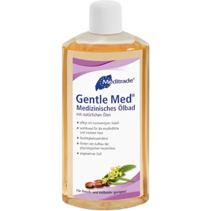 Meditrade 00992D Gentle Med Ölbad, 500 mL Flasche, feuchtigkeitsspendend für empfindliche und trockene Haut, ohne Tierversuche