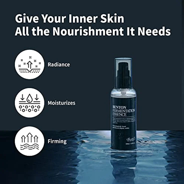 Benton Gesichtsserum Fermentation Essence, 100 ml mit Adenosin und Ceramiden für geschmeidige Haut und jugendliches Aussehen – Bild 2
