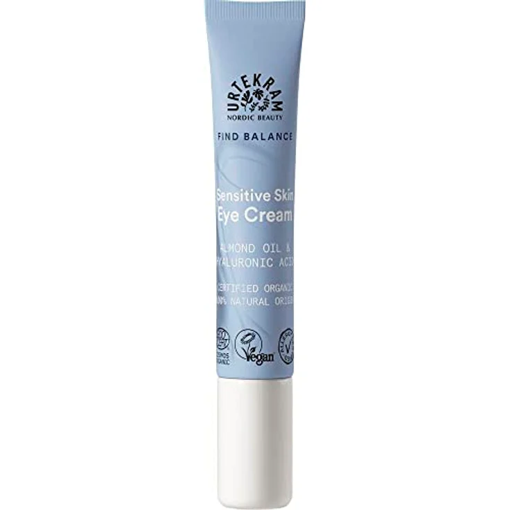 Urtekram parfümfreie Augencreme für empfindliche Haut, Augenringe und geschwollene Augen – natürlich und vegan – 15 ml – Bild 1