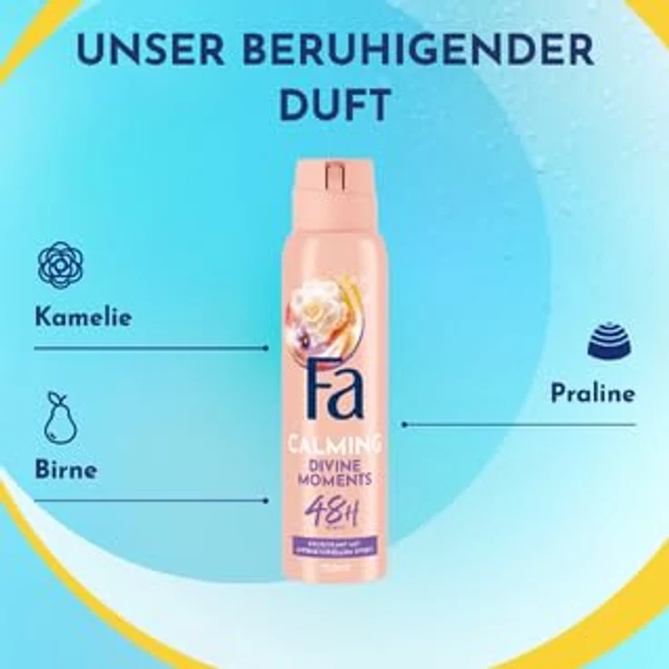 FA Deospray Divine Moments (1x 150ml), Deodorant mit wilder Kamelienblüte, Vegane Formel, stoppt Bakterien, ohne Aluminiumsalze – Bild 4